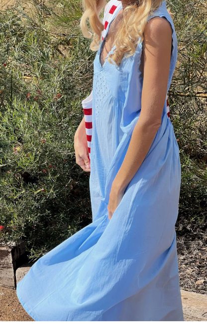 Femme Bretelles Fines Tenue de plage Été Midi Robe – Légère, Décontractée