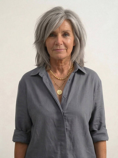 Completo camicia e pantaloni larghi da donna – Chic e fluido