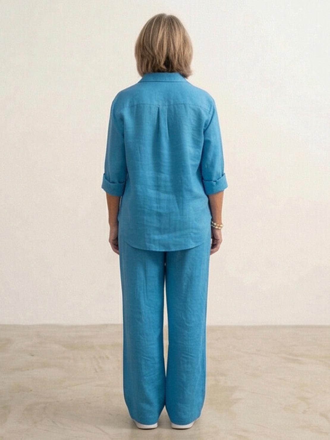 Completo camicia e pantaloni larghi da donna – Chic e fluido