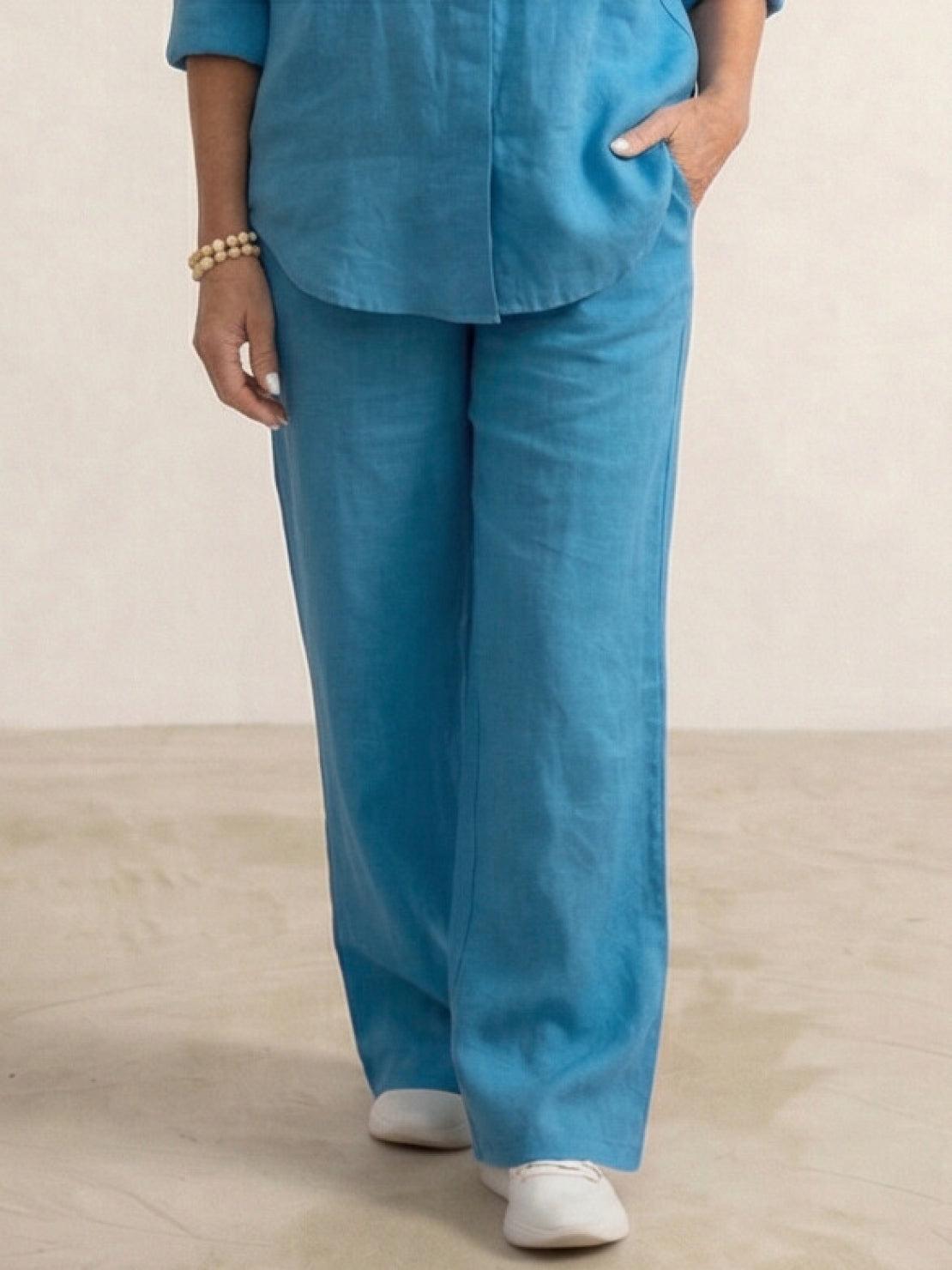 Completo camicia e pantaloni larghi da donna – Chic e fluido