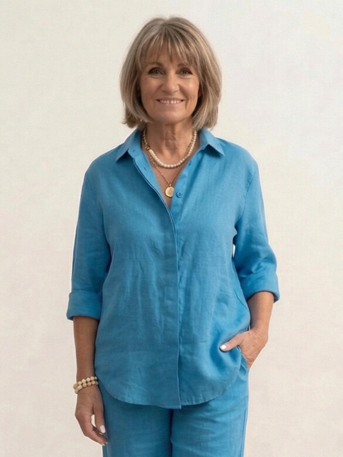 Completo camicia e pantaloni larghi da donna – Chic e fluido