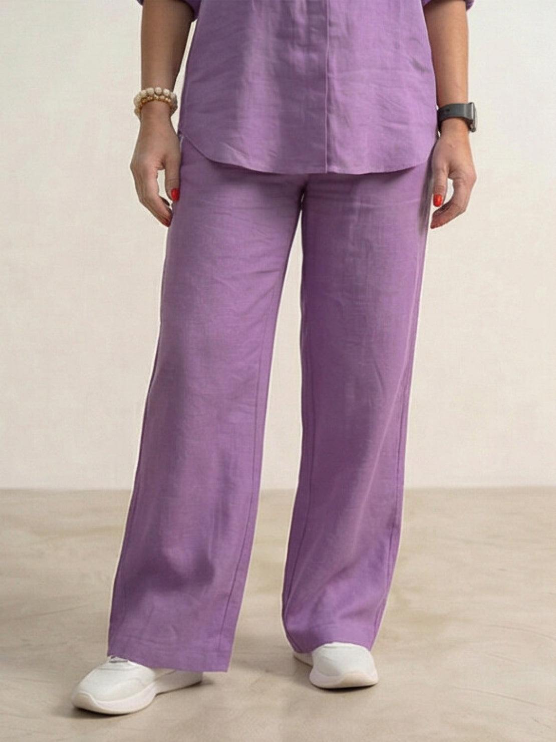 Completo camicia e pantaloni larghi da donna – Chic e fluido
