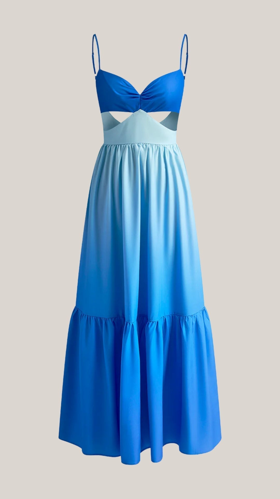 Robe Maxi Élégante Femme – Dos Nu Avec Découpe Col Cami