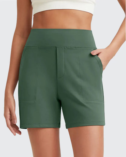 Short femme taille haute a poches profondes - Pratique et estival