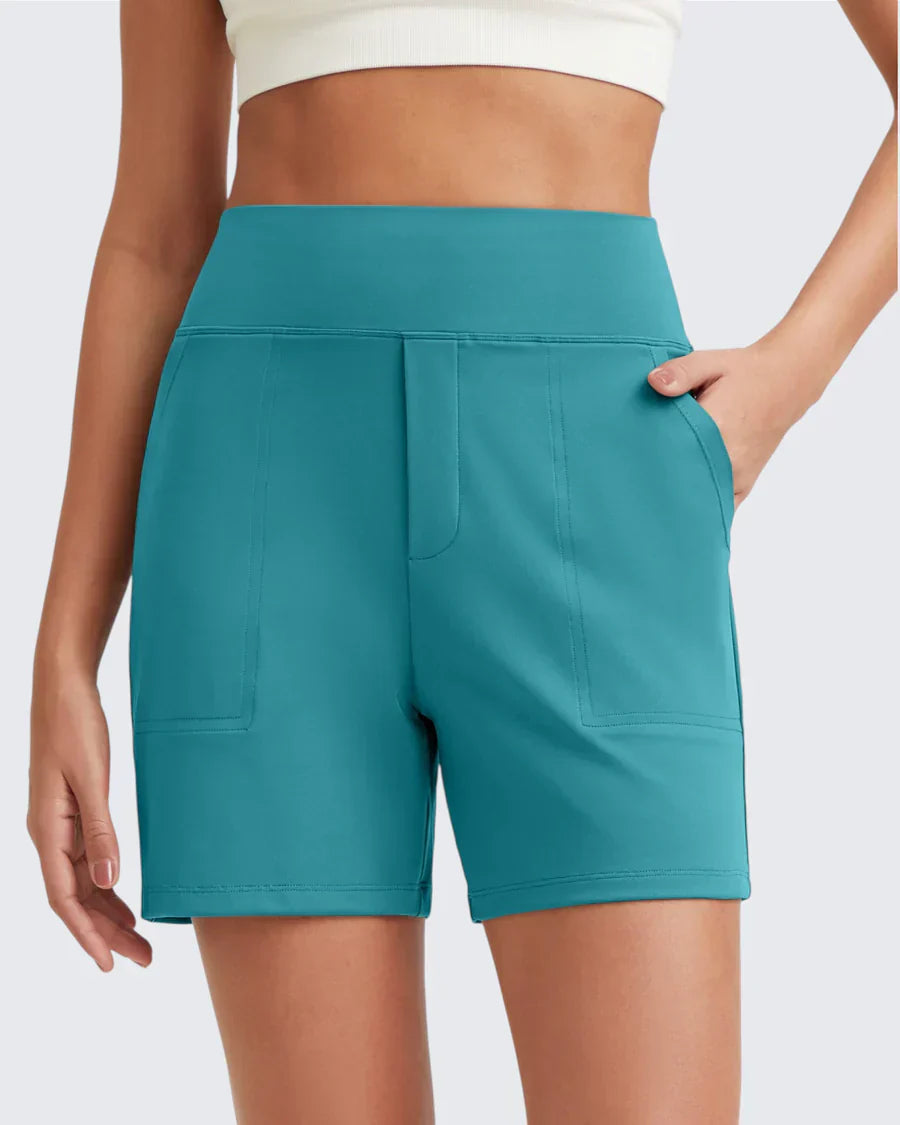 Short femme taille haute a poches profondes - Pratique et estival