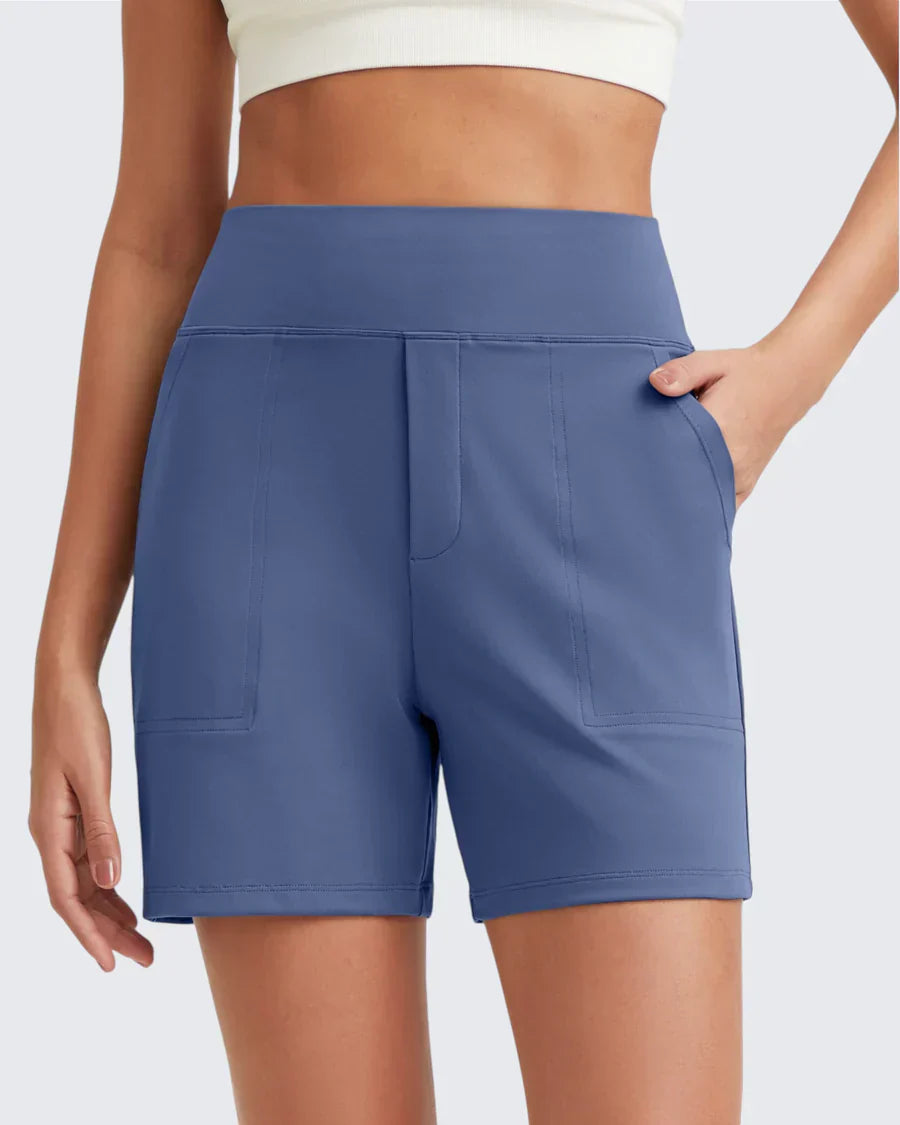 Short femme taille haute a poches profondes - Pratique et estival
