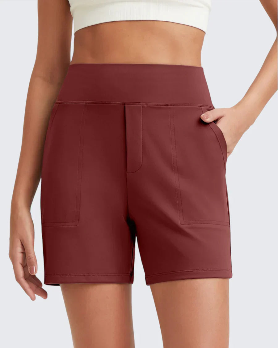 Short femme taille haute a poches profondes - Pratique et estival