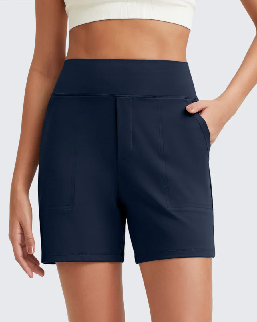 Short femme taille haute a poches profondes - Pratique et estival