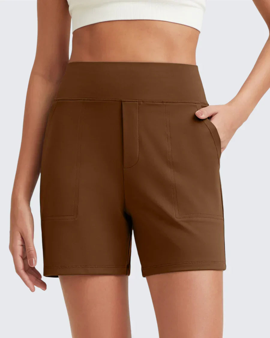 Short femme taille haute a poches profondes - Pratique et estival