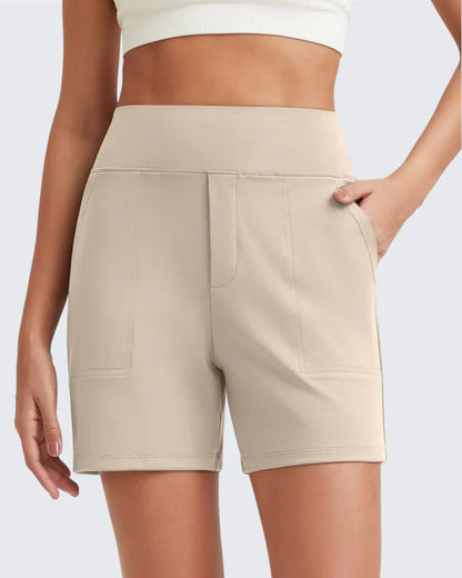 Short femme taille haute a poches profondes - Pratique et estival