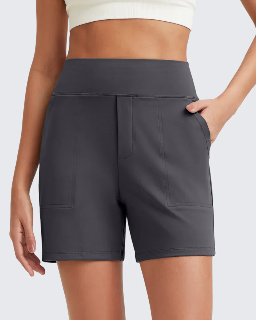 Short femme taille haute a poches profondes - Pratique et estival