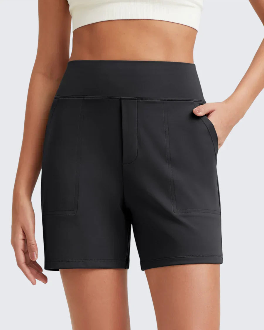 Short femme taille haute a poches profondes - Pratique et estival
