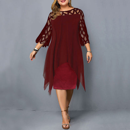 Robe midi élégante grande taille