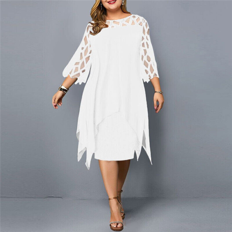 Robe midi élégante grande taille