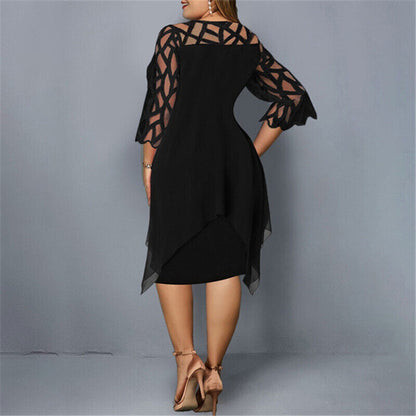 Robe midi élégante grande taille