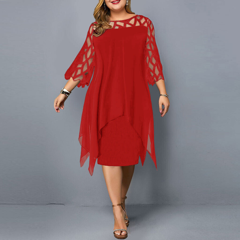 Robe midi élégante grande taille