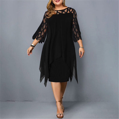 Robe midi élégante grande taille