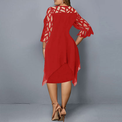 Robe midi élégante grande taille