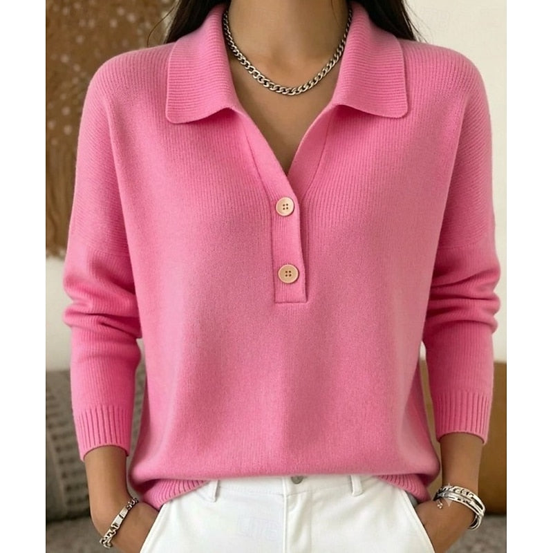 Pull femme boutonne a col raffine - Chic et confortable
