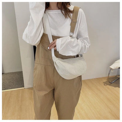 Sac Bandoulière en Velours Côtelé Premium Femme – Petit Sac à Épaule