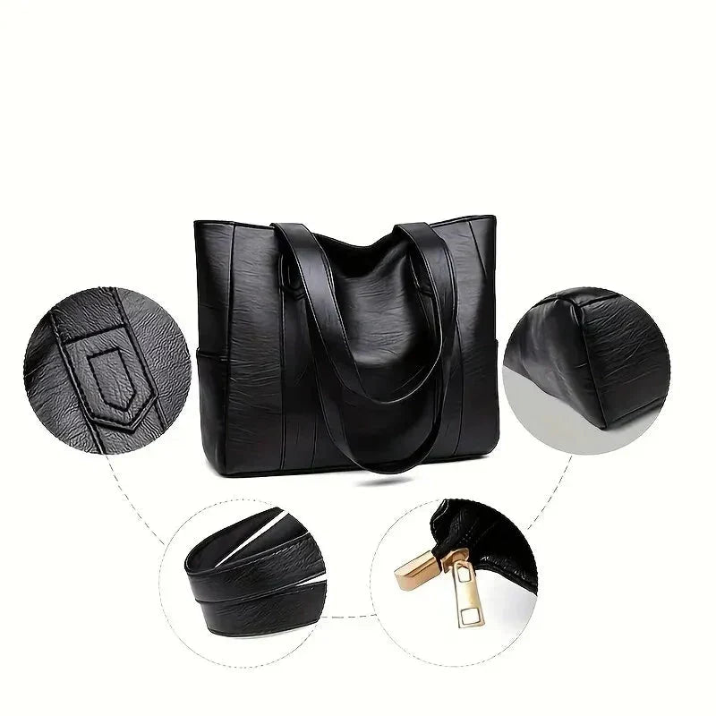 Women’s Genuine Leather Shoulder Bag – Elegant Classic Style for Everyday Use