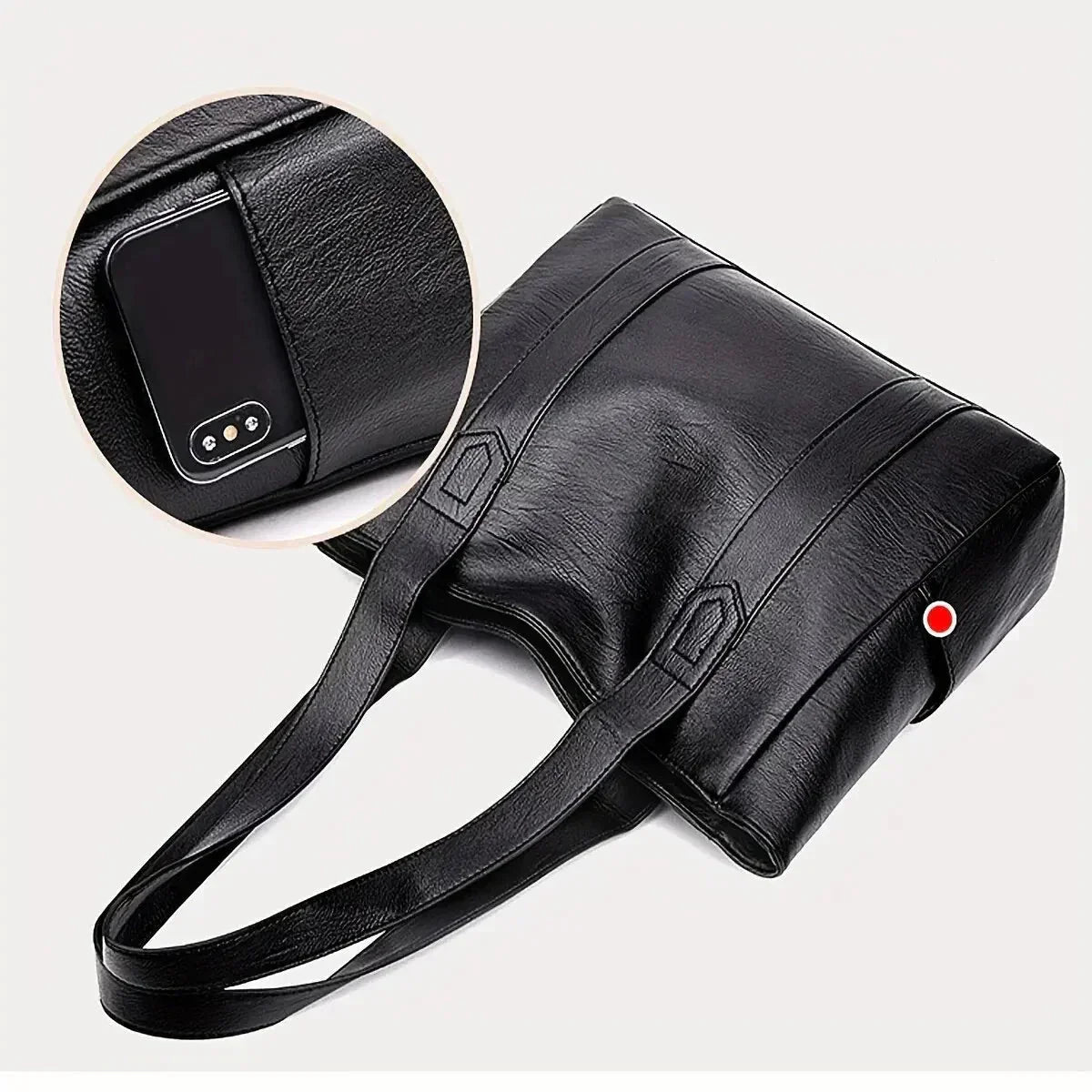 Women’s Genuine Leather Shoulder Bag – Elegant Classic Style for Everyday Use