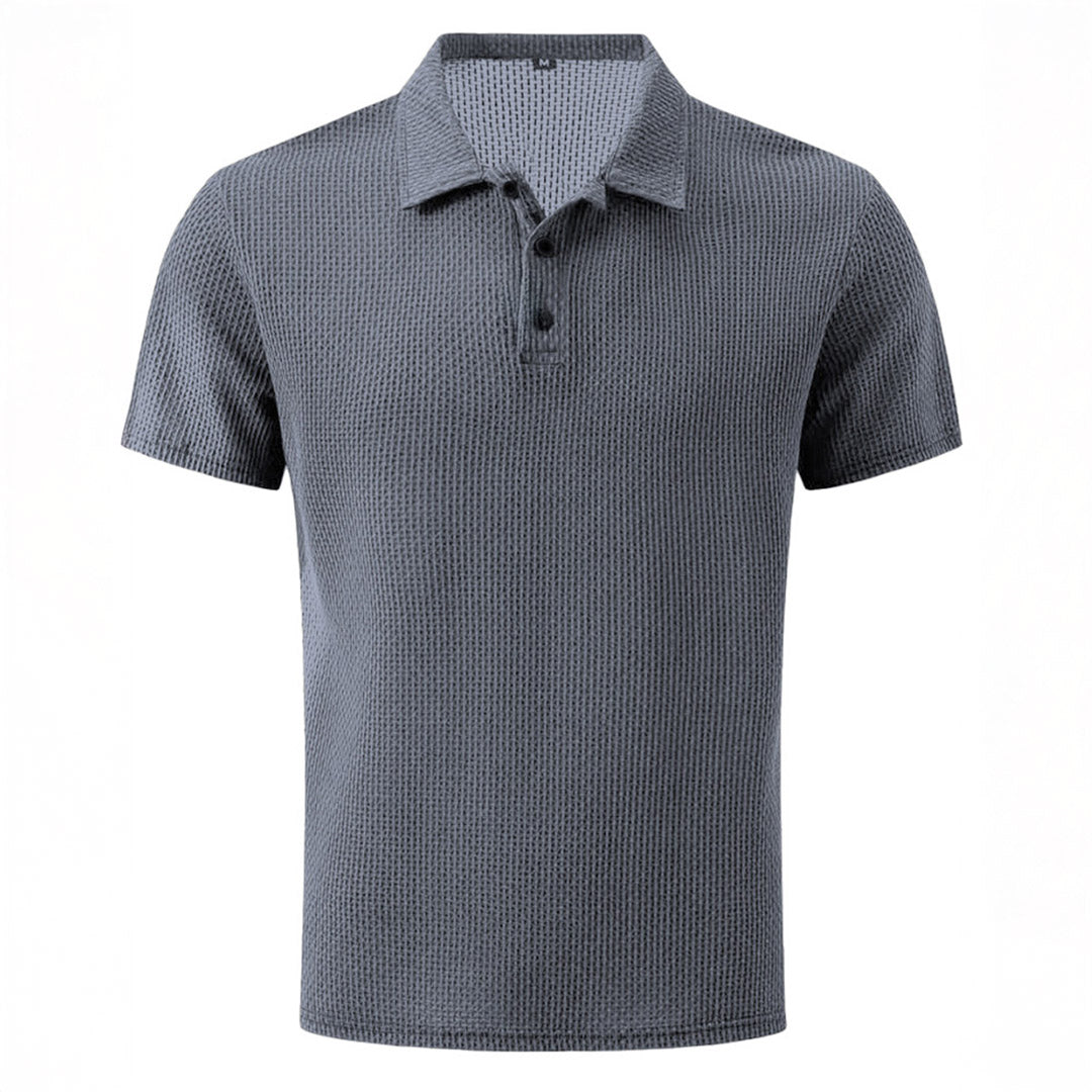 Polo Homme Décontracté Ultra-Doux Extensible – Top Tricot à Manches Courtes Confort