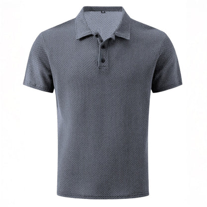 Polo Homme Décontracté Ultra-Doux Extensible – Top Tricot à Manches Courtes Confort