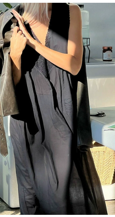 Femme Bretelles Fines Tenue de plage Été Midi Robe – Légère, Décontractée