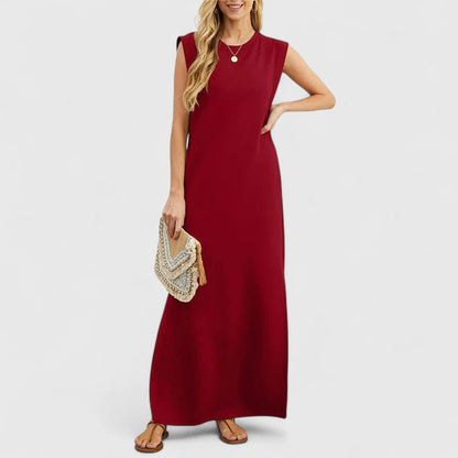 Robe Longue Femme d’Été à Col Rond – Robe Décontractée Ample