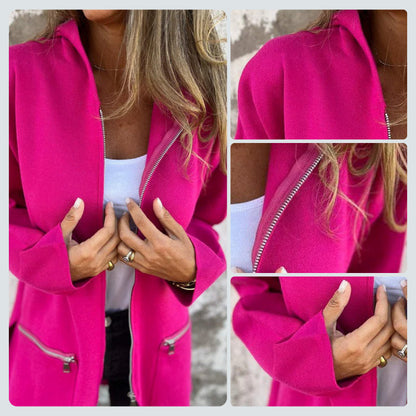 Veste élégante à manches longues pour femme – Veste confortable zippée