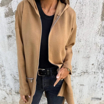 Veste élégante à manches longues pour femme – Veste confortable zippée