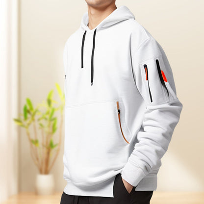 Sweat à Capuche Demi-Zip Décontracté Élégant pour Homme – Confortable