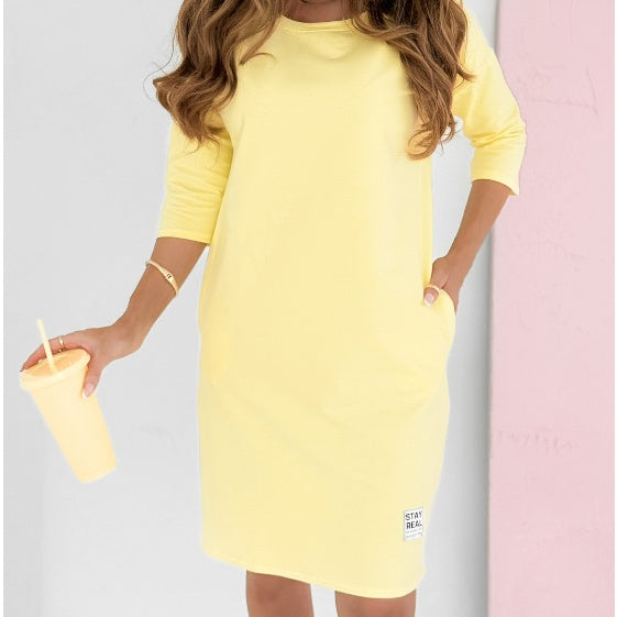 Robe courte en coton style oversize – Tenue quotidienne légère et tendance