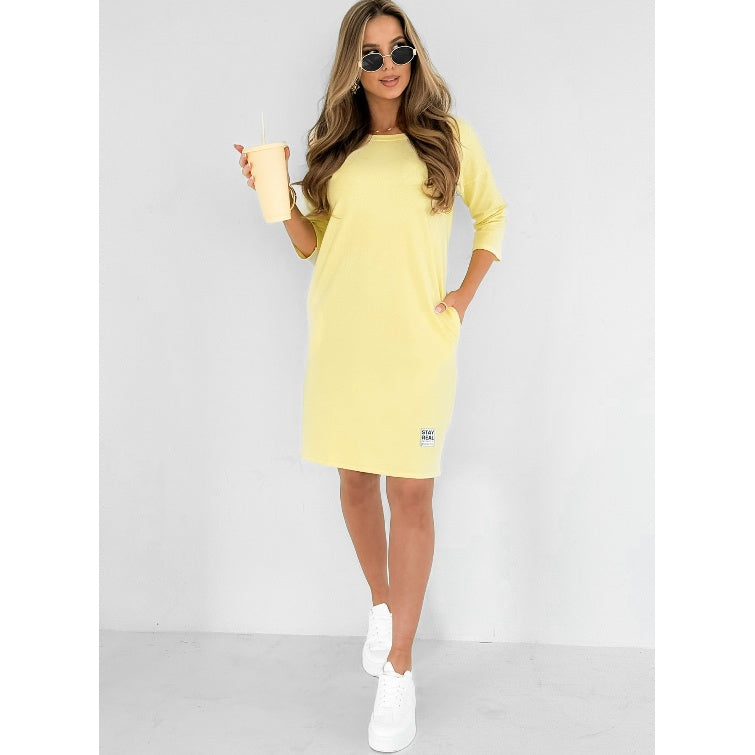 Robe courte en coton style oversize – Tenue quotidienne légère et tendance