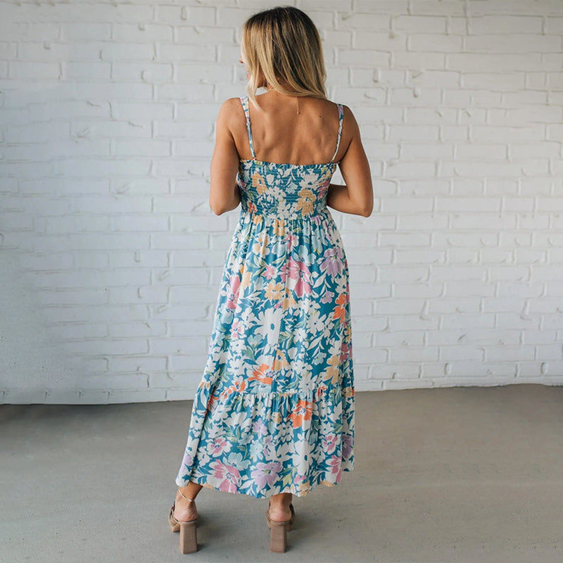 Robe à bretelles Bloom pour femme – Élégante et fluide, idéale pour les fêtes d'été