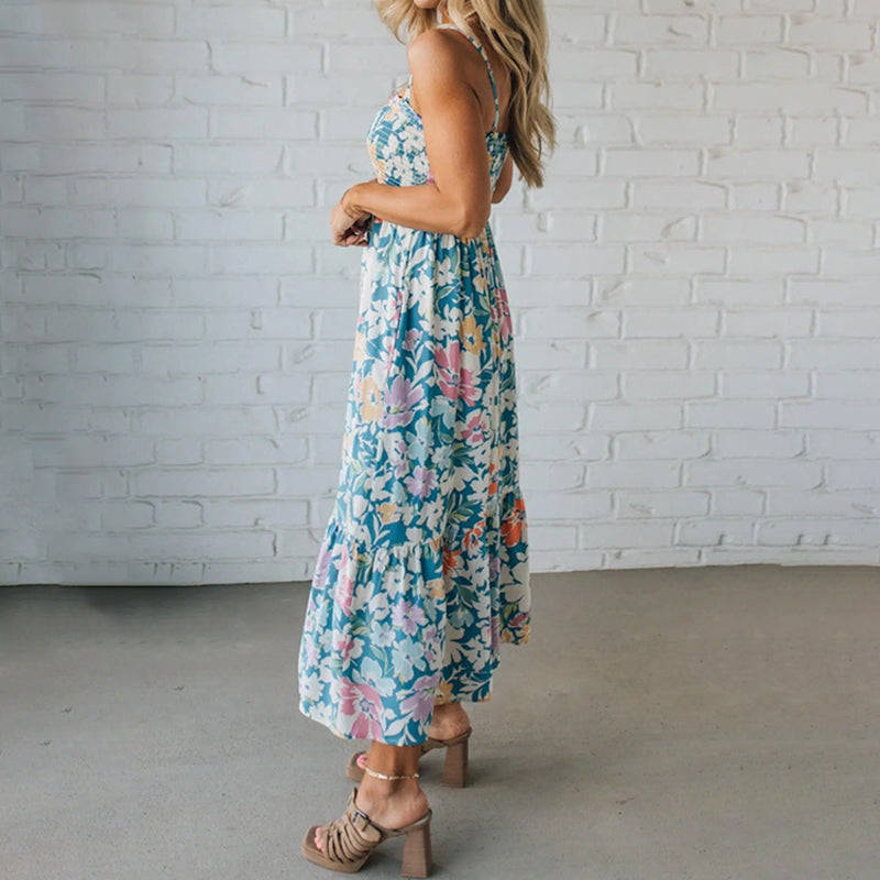 Robe à bretelles Bloom pour femme – Élégante et fluide, idéale pour les fêtes d'été