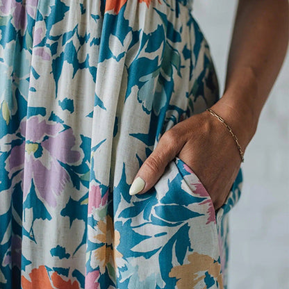 Robe à bretelles Bloom pour femme – Élégante et fluide, idéale pour les fêtes d'été