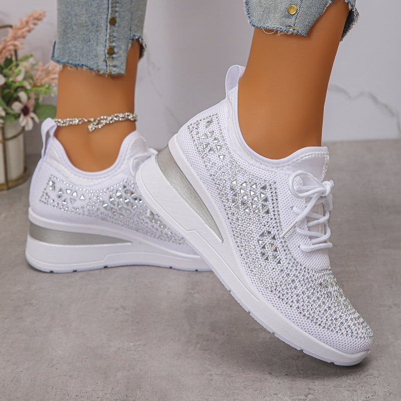 Baskets femme a soutien de voute et details strass - Confortables et modernes