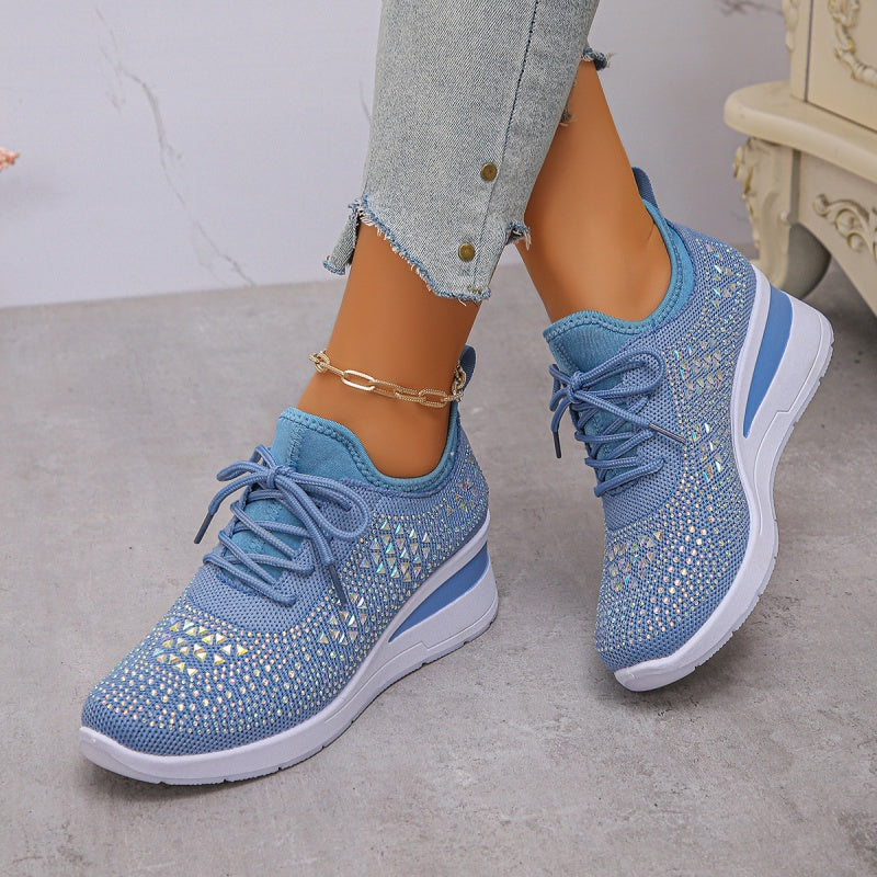 Baskets femme a soutien de voute et details strass - Confortables et modernes