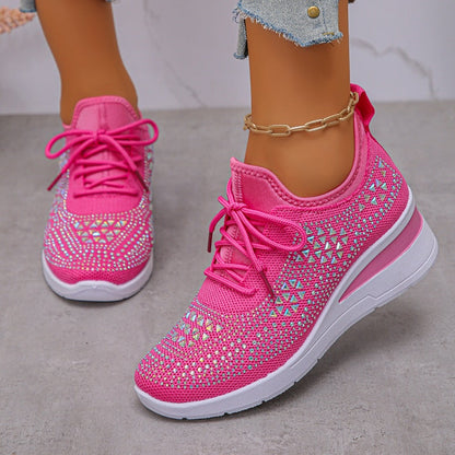 Baskets femme a soutien de voute et details strass - Confortables et modernes