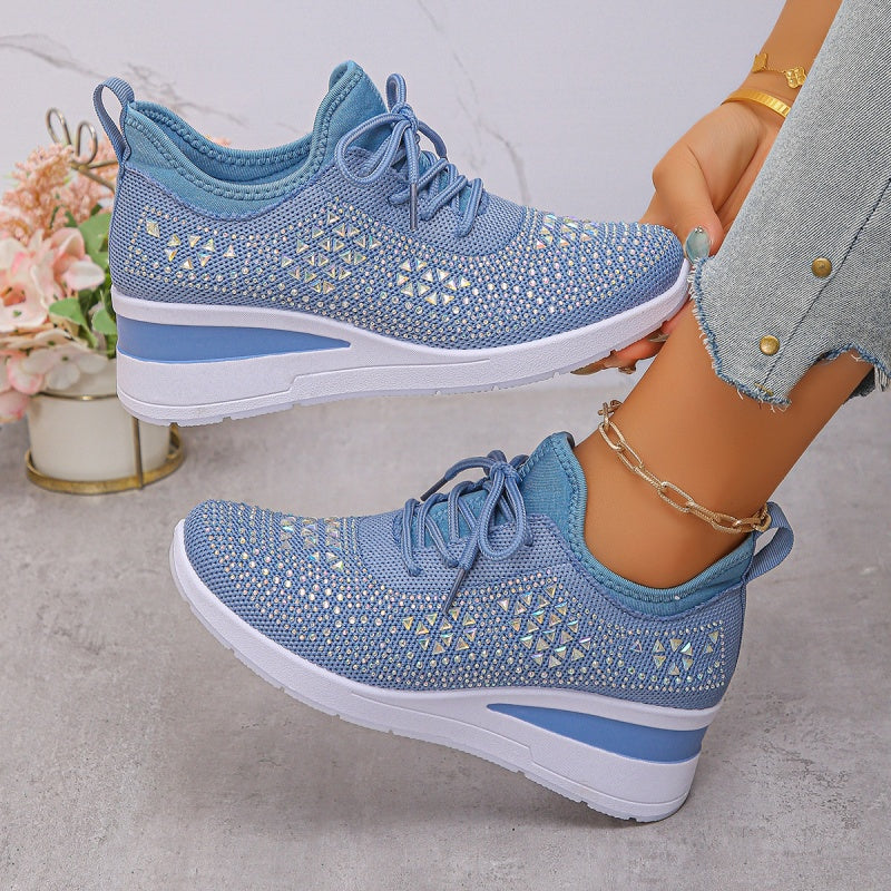 Baskets femme a soutien de voute et details strass - Confortables et modernes