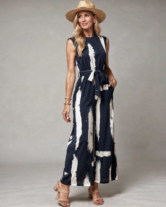 Women's Sleeveless Jumpsuit - Summer Wide-Leg Jumpsuit