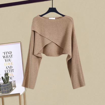 Ensemble femme robe sans manches et cardigan court - Elegant et doux