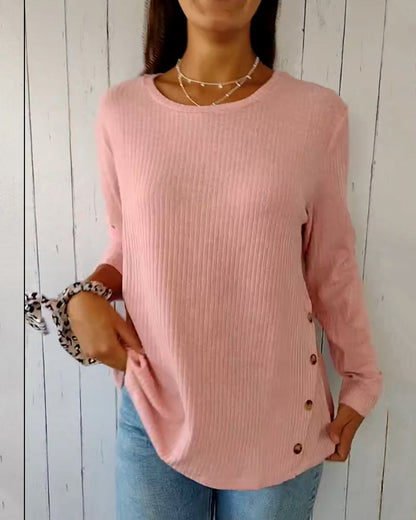 Haut en Maille Femme à Manches Longues et Col Rond - Pull Doux pour le Quotidien