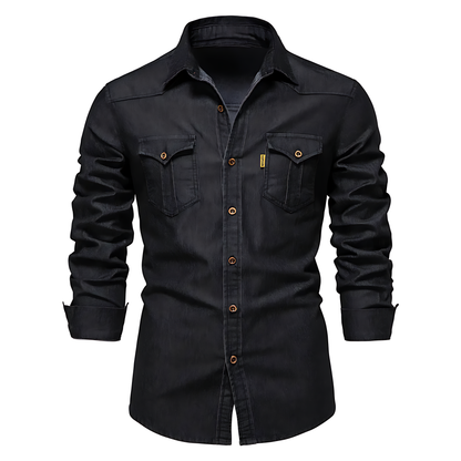 Chemise en Denim de Coton pour Homme