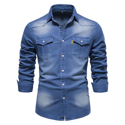 Chemise en Denim de Coton pour Homme