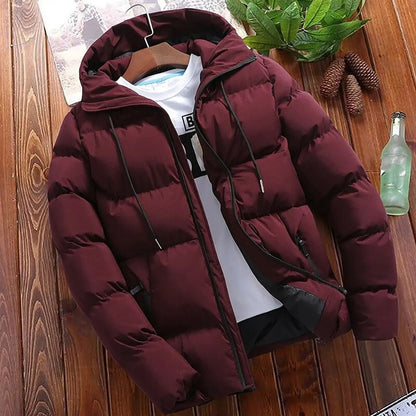 Veste Matelassée à Capuche pour Homme – Extérieur Hiver Durable et Chaud
