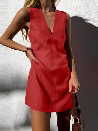 Robe d'été sans manches femme en coupe ample