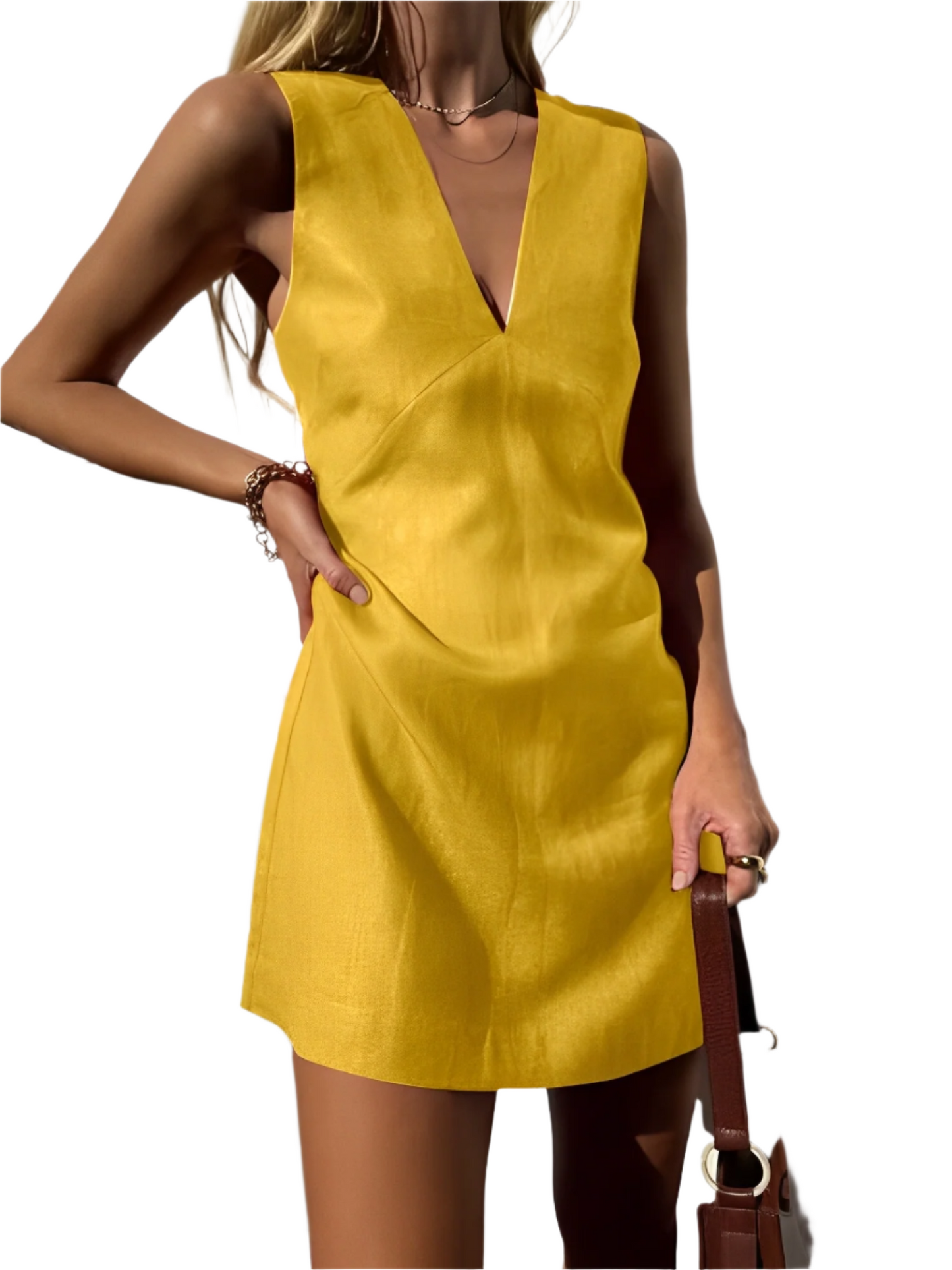Robe d'été sans manches femme en coupe ample